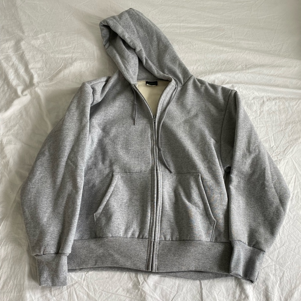 Camber 131 Arctic Thermal Heavyweight Zip Hooded Sweatshirt. Light Grey, Medium.